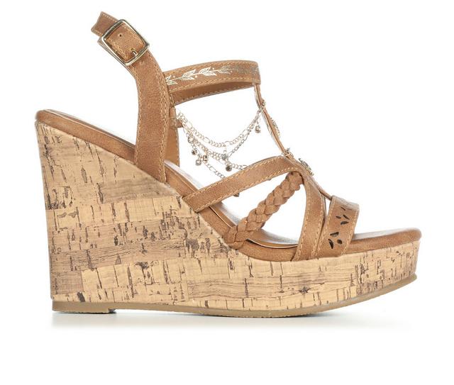 Women's Jellypop Hettie Wedges in Tan color