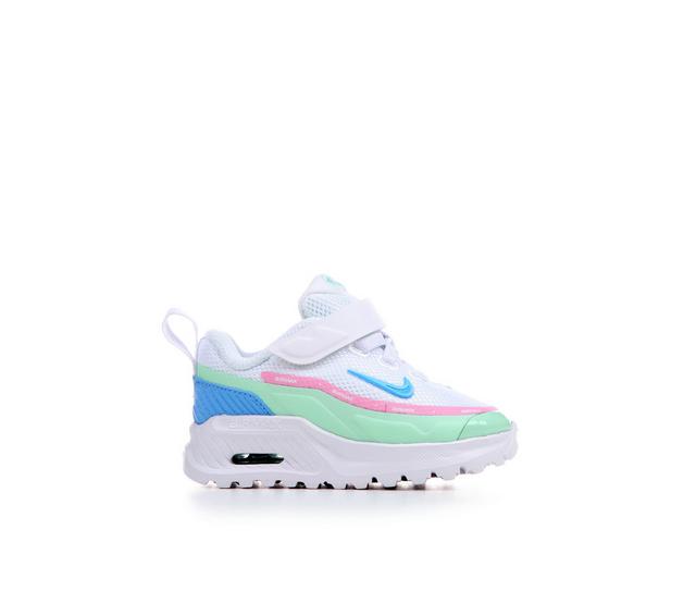 Girls' Nike Little Kid & Big Kid Air Max Bia Running Shoes in Wht/Blu/Grn color