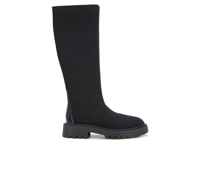 Women's XOXO Dash Knee High Boots in Black Flyknit color