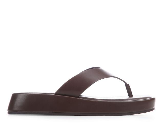 Women's Christina Royale Rebekaa Flip-Flops in Chocolate color