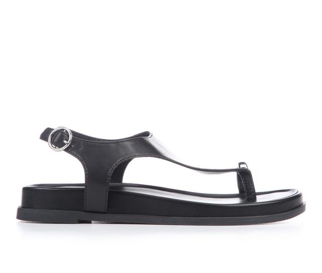 Women's Christina Royale Blueblle Footbed Sandals in Black color