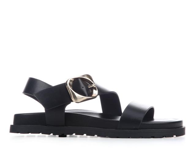 Women's Christina Royale Neelya Footbed Sandals in Black color