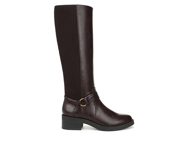 Women's LifeStride Brighton Knee High Boots in Dark Brown color