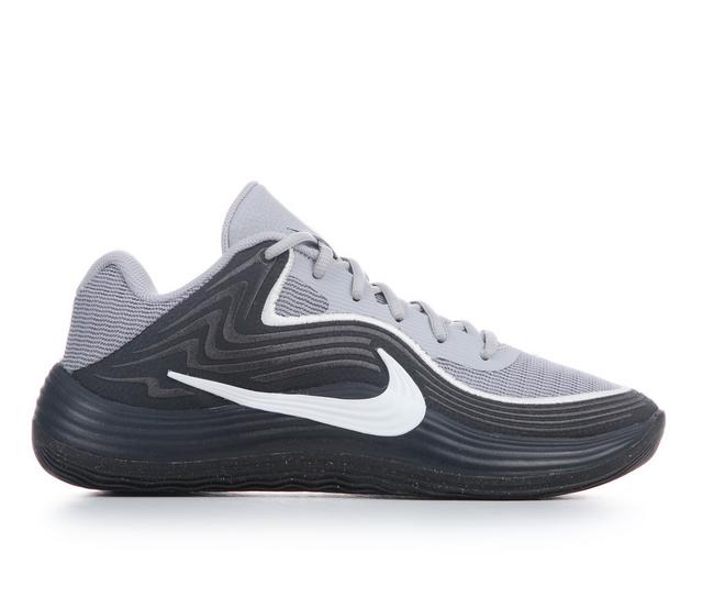 Men's Nike Precision 8 Low Basketball Shoes in Char/Gray color