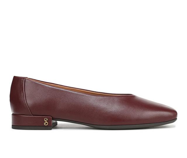Women's Sam & Libby Gretta Heeled Flat in Deep Merlot color