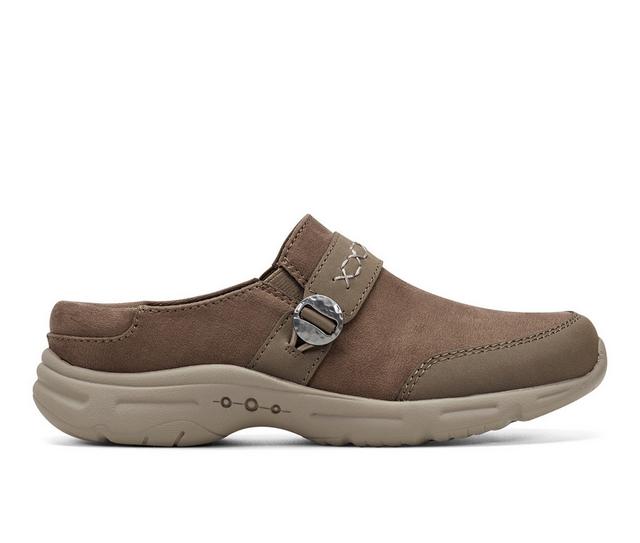 Women's Easy Spirit Birella Clogs in Dark Taupe color
