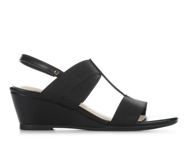 Women's Blue Aura Sennett Wedges in Black color