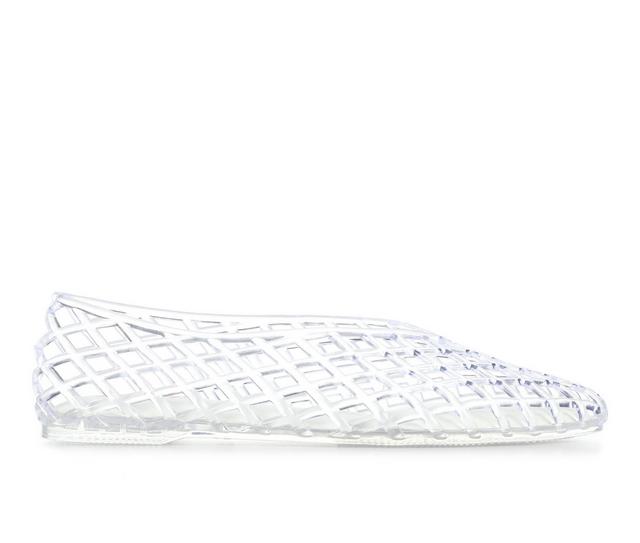 Women's Jellypop Bonita Flats in Clear color