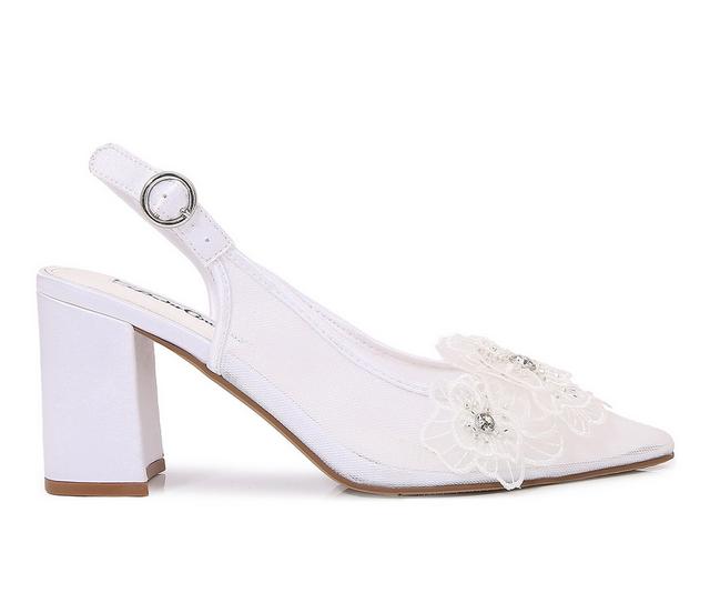 Women's Lady Couture Ballroom Dress Sandals in White color