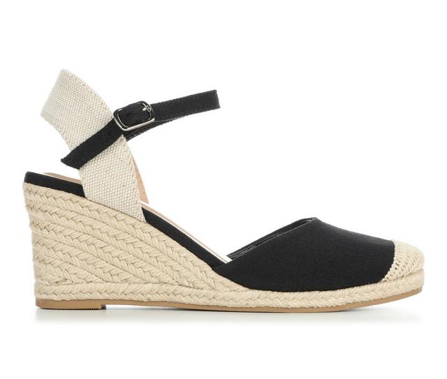 Women's Soda Elfin-S Wedges in Black color