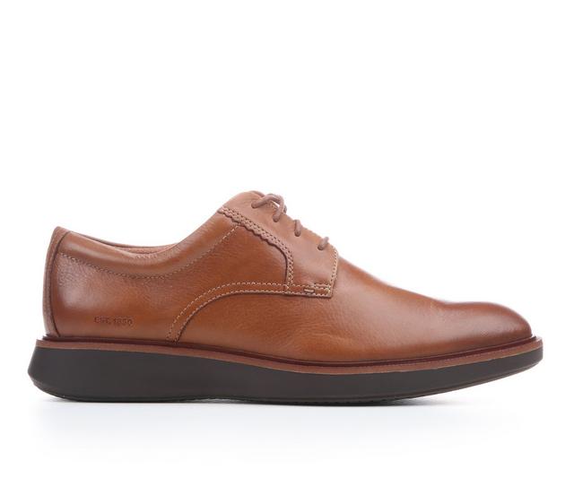 Men's Johnston and Murphy XC+ Parker Plain Toe Oxfords in Tan color