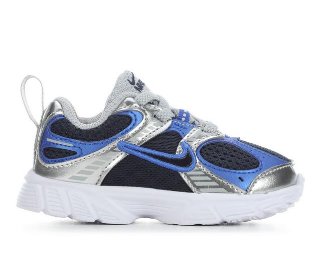Kids' Nike Infant & Toddler V5 Runner Elastic Lace Running Shoes in Blue/Rcr Blue color