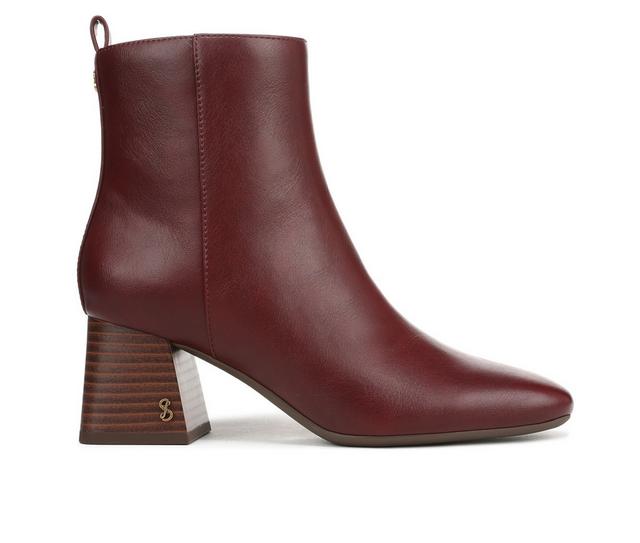 Women's Sam & Libby Yuliana Booties in Swiss Mahogany color