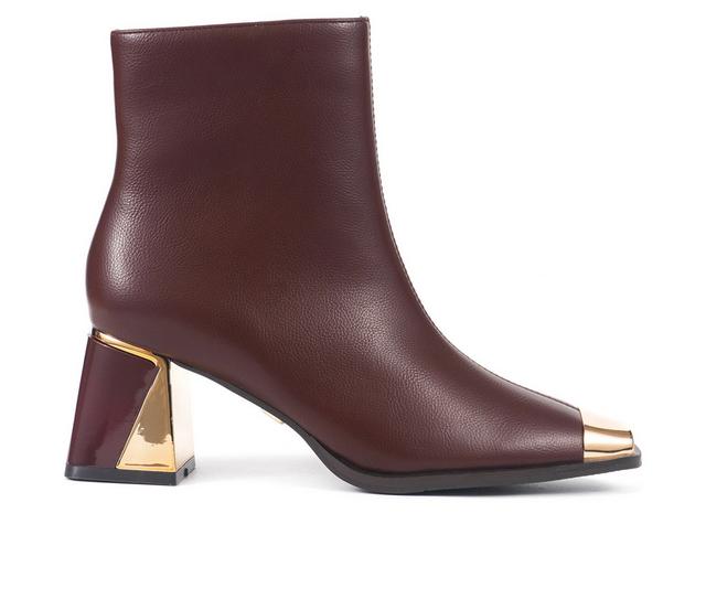 Women's Ninety Union Terry Booties in Brown color