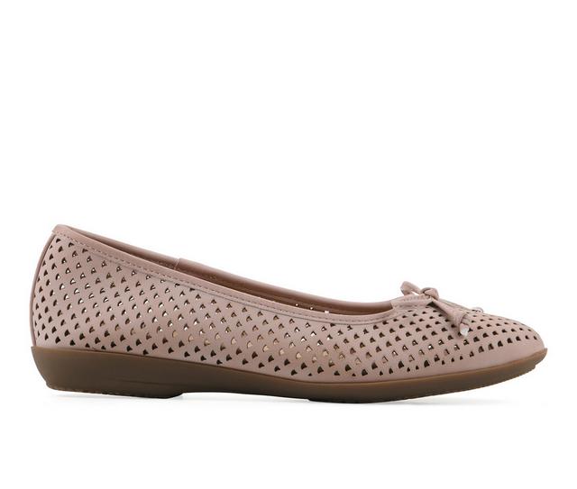 Women's Cliffs by White Mountain Carris Flats in Dusty Pink color