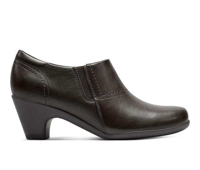 Women's Easy Spirit Caine Booties in Dark Brown color