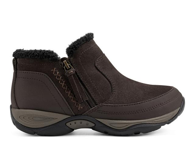 Women's Easy Spirit Epic Booties in Choolate color