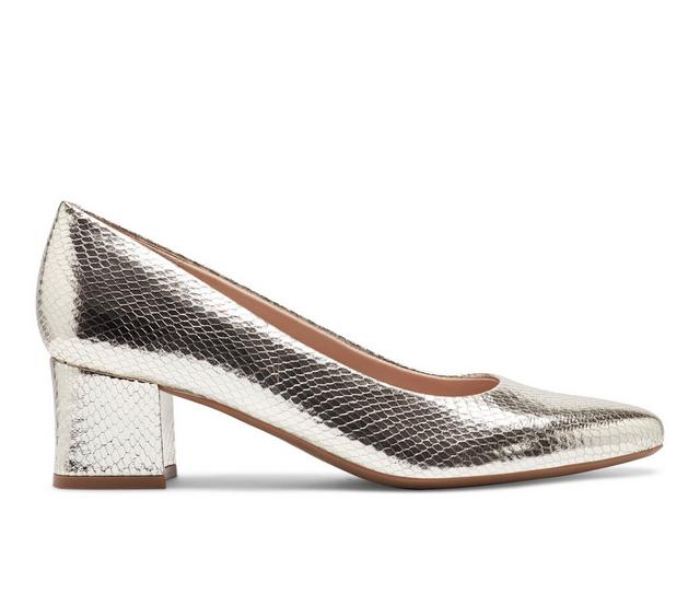 Women's Easy Spirit Nicole Pumps in Gold Snake color