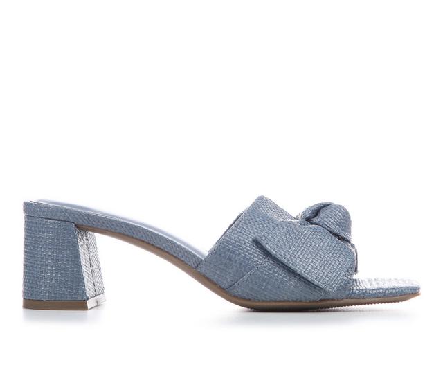 Women's Anne Klein Mikaelia Dress Sandals in Blue Raffia color