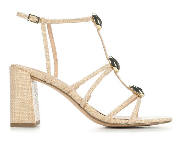 Women's Madden Girl Layla Dress Sandals in Raffia color