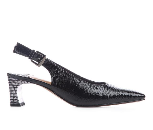 Women's J Renee Hadyn Pumps in Black Lizard color