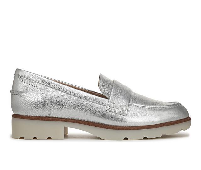 Women's Vionic Cleo Loafers in Silver color