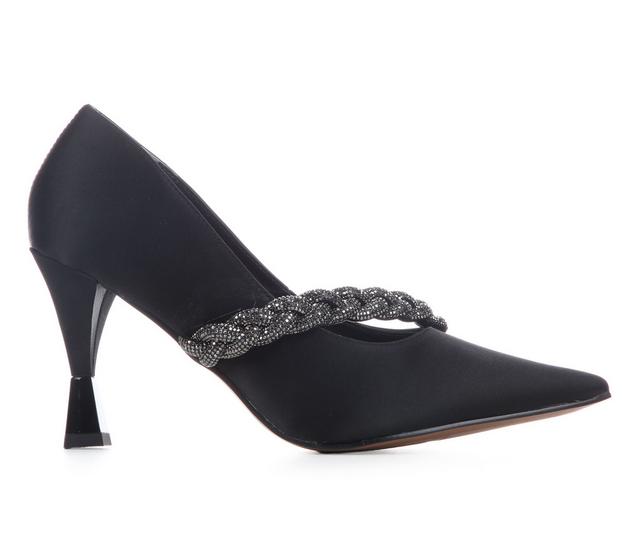Women's J Renee Nyomee Pumps in Black Satin color