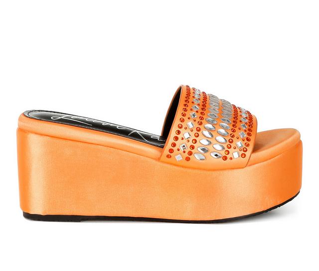 Women's London Rag Batanga Platform Sandals in Orange color