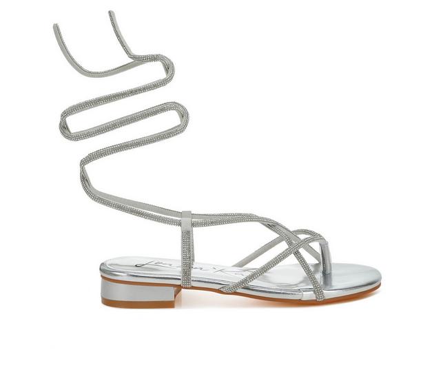 Women's London Rag Babbity Lace-up Sandals in Silver color