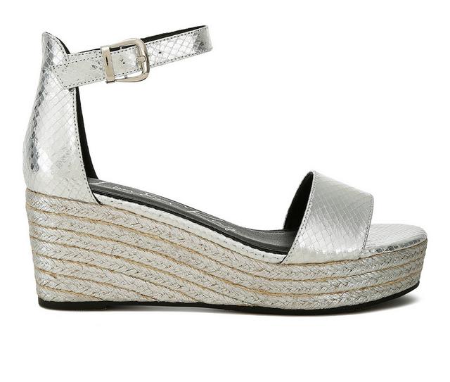 Women's London Rag Utah Wedges in Silver color