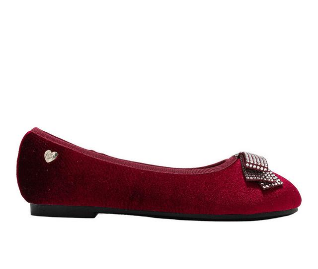 Girls' Bebe Little Kid Giselle Flats in Red color