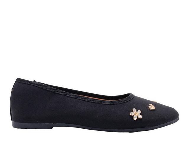Girls' Bebe Little Kid Briana Flats in Black color