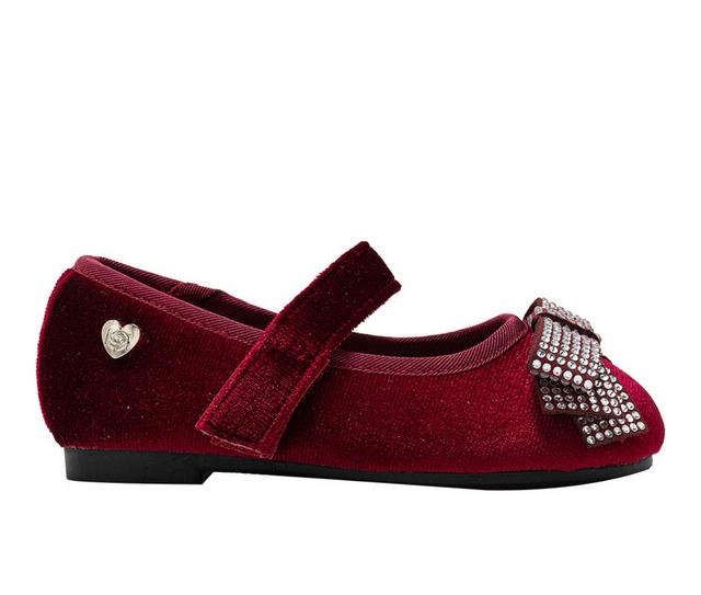 Girls' Bebe Toddler Lil Giselle Flats in Red color