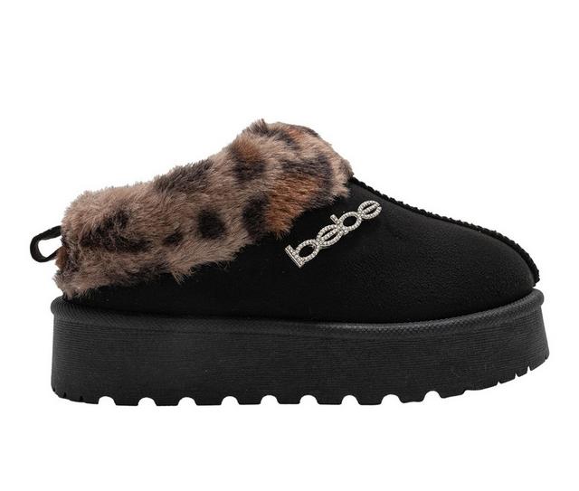 Girls' Bebe Little Kid Sheryl Mules in Black/Leopard color