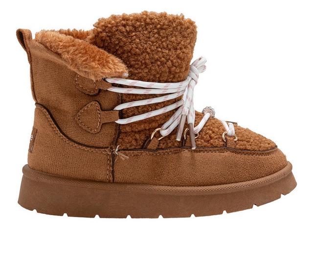 Girls' Bebe Little Kid Brit Winter Boots in Maple color
