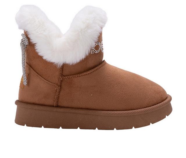 Girls' Bebe Little Kid Vicky Winter Boots in Cognac color