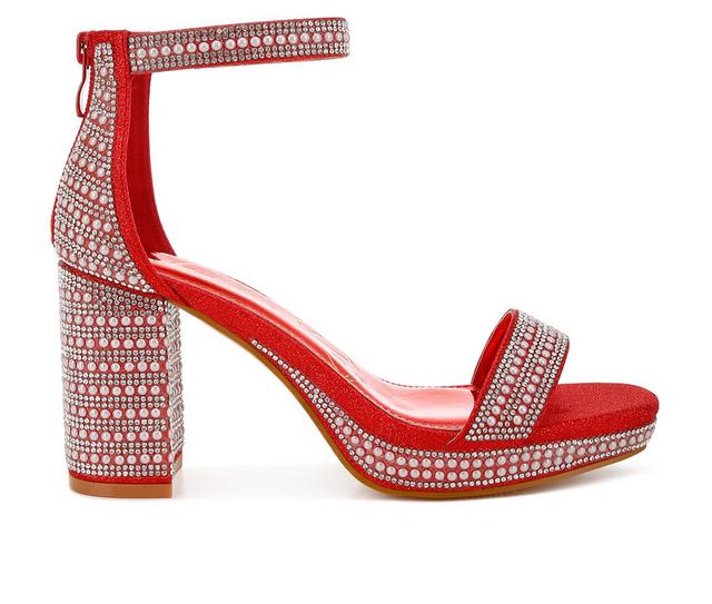 Women's London Rag Mejuri Dress Sandals in Red color