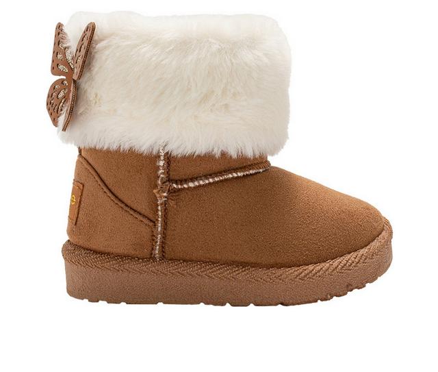 Girls' Bebe Toddler Clara Winter Boots in Cognac color