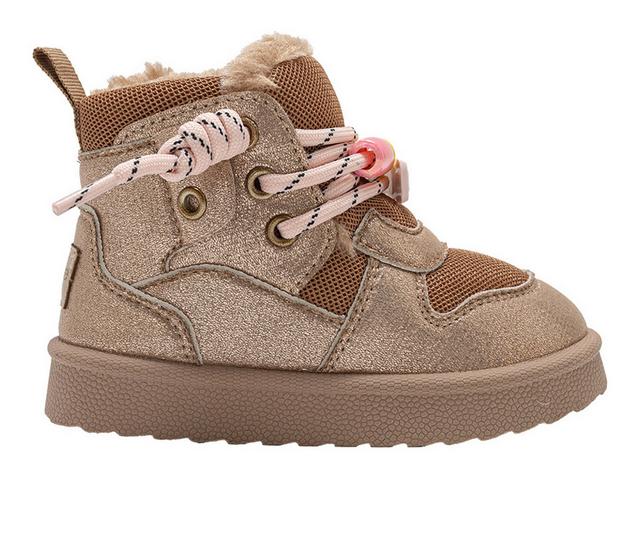 Girls' Bebe Toddler Serena Boots in Bronze color