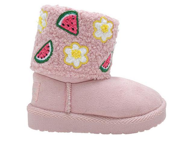 Girls' Bebe Toddler Jamie Winter Boots in Blush color
