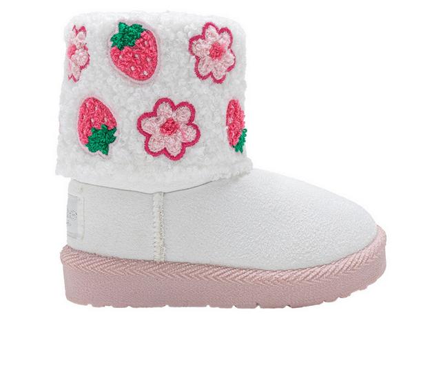 Girls' Bebe Toddler Jamie Winter Boots in Ivory color