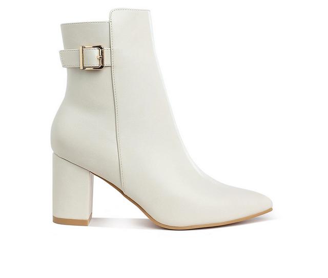 Women's London Rag Conchos Booties in Off White color