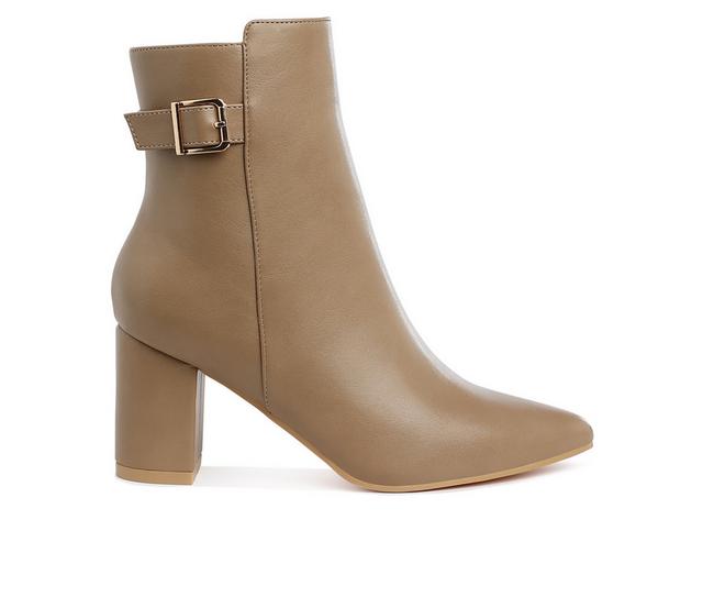 Women's London Rag Conchos Booties in Taupe color