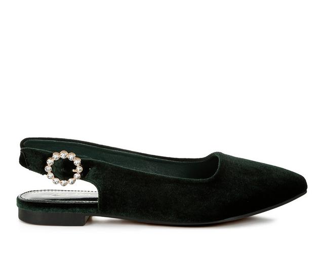 Women's London Rag Dolan Flats in Green color
