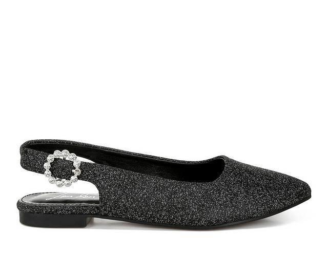 Women's London Rag Giora Flats in Black color