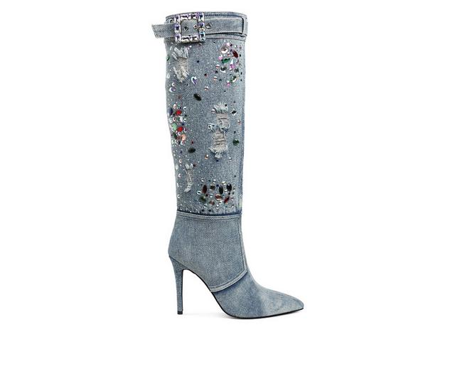 Women's London Rag Cornik Knee High Boots in Denim color