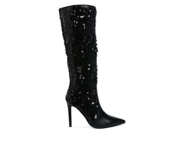 Women's London Rag Sitarah Knee High Boots in Black color