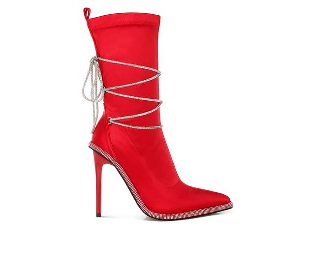 Women's London Rag Dacia Booties in Red color