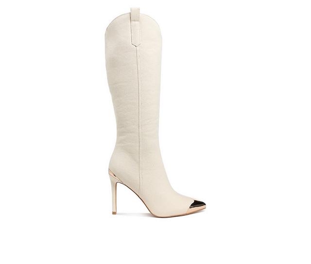 Women's London Rag Ridda Heeled Boots in Beige color