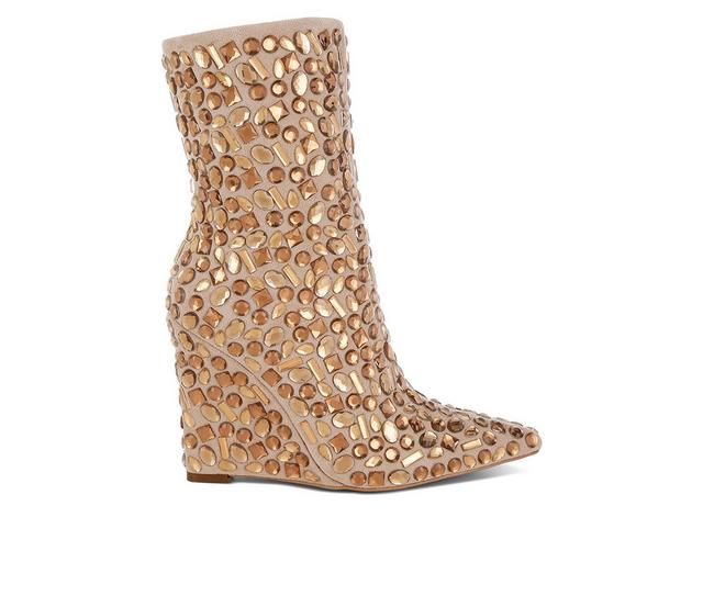 Women's London Rag Trend Booties in Beige color